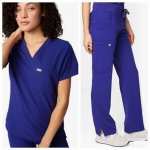Figs Women's Blue Scrub Top
